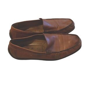 Ecco mens brown leather slip on loafers size 10 or 10.5
